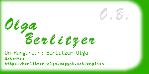 olga berlitzer business card